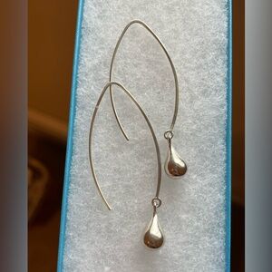 Opulenza Designs Teardrop Wire Earrings - Sterling silver .925